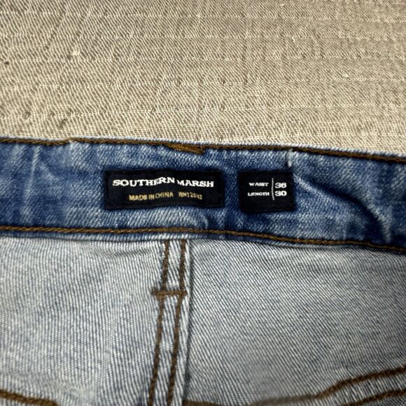 NWT Southern Marsh Greenville Stretch Denim Jeans Men 36x30 Light Blue - Picture 9 of 10